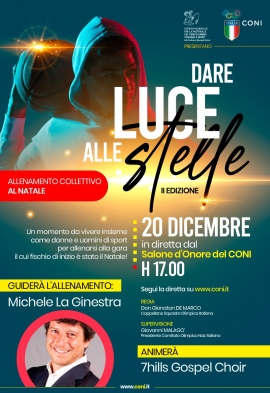 &#039;Dare luce alle Stelle&#039; - lunedì alle 17.00 il Natale degli sportivi in diretta streaming sul sito CONI